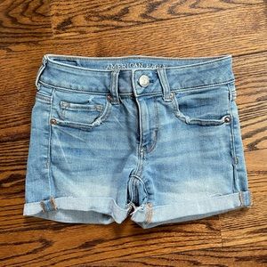 American Eagle Super Super Stretch Midi Shorts